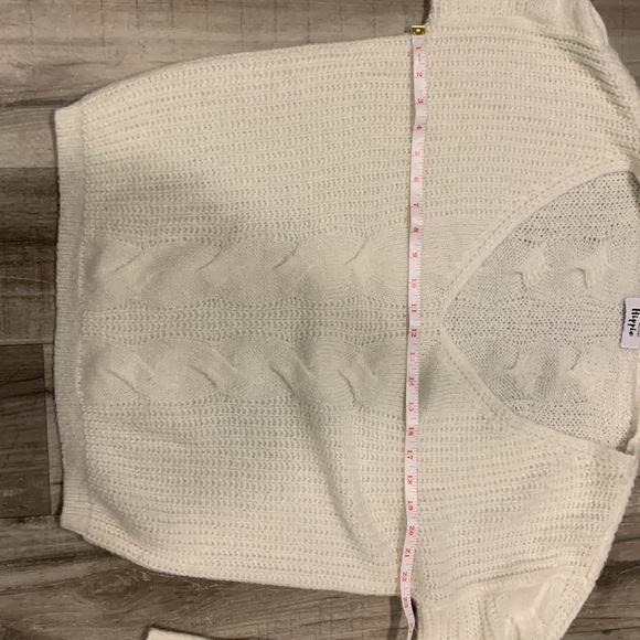 military Hippy white sweater size medium - Picture 3 of 5